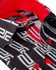 Black Baroque Print Men`s Satin Shirt-Makrom