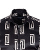 Black Baroque Roman Ornament Print Men`s Shirt-Makrom