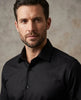 Black Classic Twill Single Cuff Shirt