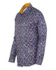 Black Colourful Floral Print Shirt-Makrom