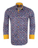 Black Colourful Floral Print Shirt-Makrom