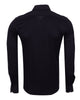 Black Cotton Plain Muscle fit Stretch Shirt-Makrom