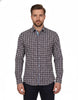 Black Dashed Line Check Print Shirt-Makrom
