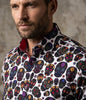Black Day of the Dead Skull Print Shirt with Matching Handkerchief