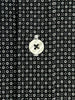 Black Double Collar Mini Polka Dot Men's Shirt-Makrom