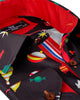 Black Festive Christmas Print Shirt-Makrom