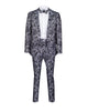 Black & Paisley Three Piece Fashion Suit-Makrom