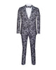 Black & Paisley Three Piece Fashion Suit-Makrom