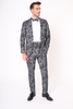 Black & Paisley Three Piece Fashion Suit-Makrom