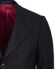 Black Plain Design Men's Overcoat-Makrom
