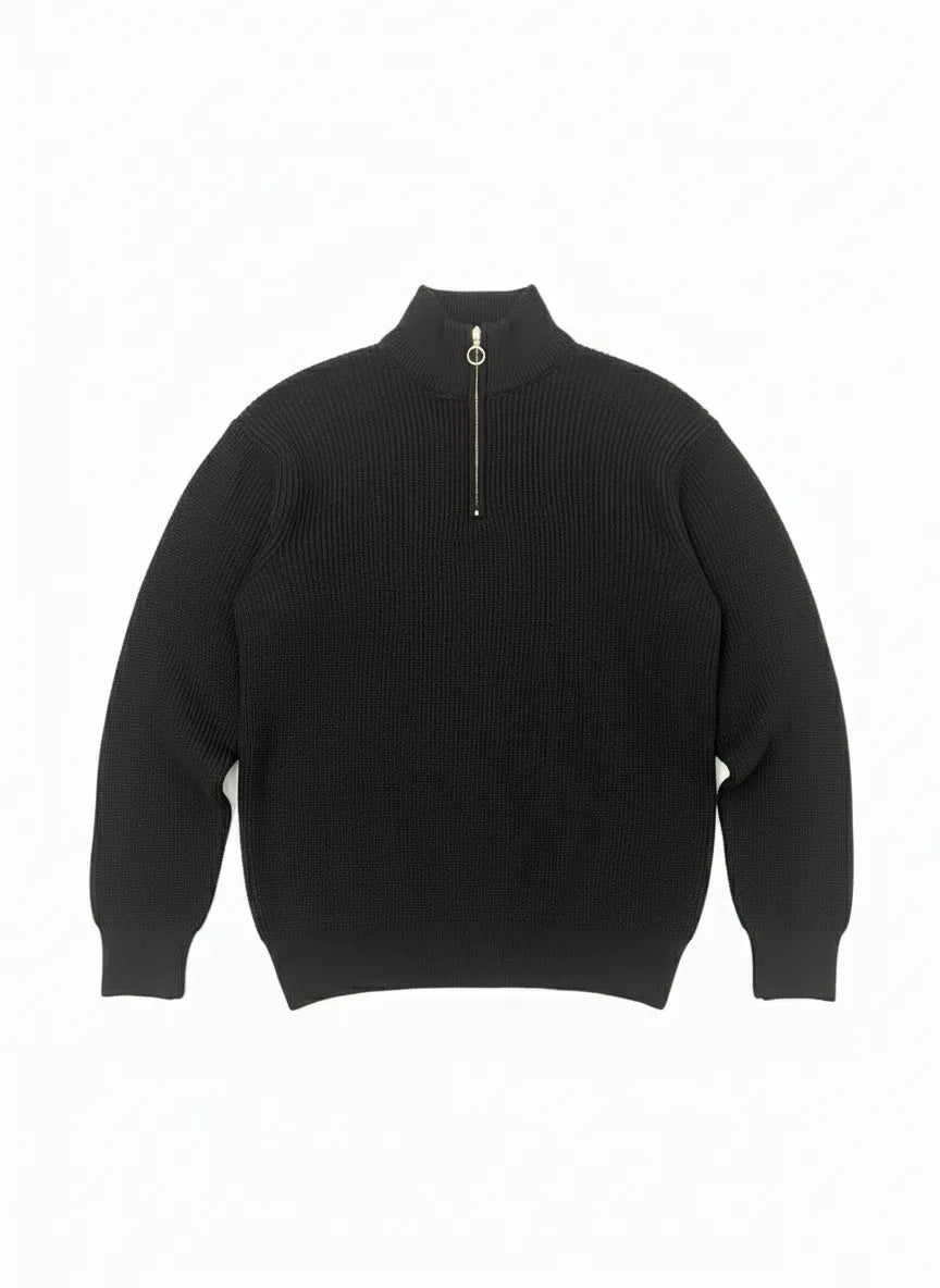 Black Roll Neck Men`s Jumper-Makrom