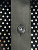 Black Sequin Fashion Shirt with Plain Collar Tip Design-Makrom