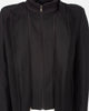 Black Single-Breasted Overcoat with Removable Quilted Inner Layer-Makrom