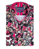 Black Skull Print Shirt with Matching Handkerchief-Makrom