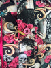 Black Skull Print Shirt with Matching Handkerchief-Makrom