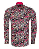 Black Skull Print Shirt with Matching Handkerchief-Makrom