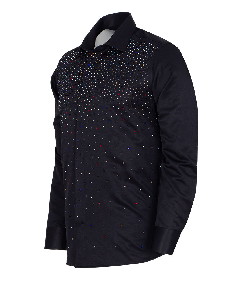 Black Stone Studded Shirt-Makrom