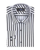 Black Stripe Print Long Sleeve Shirt-Makrom