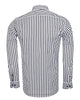 Black Stripe Print Long Sleeve Shirt-Makrom