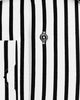 Black Stripe Print Long Sleeve Shirt-Makrom