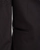 Black Tuxedo 3 Piece Suit Contrasting Lapel with Beaded Detailing-Makrom