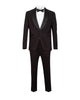 Black Tuxedo 3 Piece Suit Contrasting Lapel with Beaded Detailing-Makrom