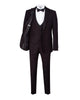 Black Tuxedo 4 Piece Suit Contrasting Lapel-Makrom