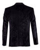Black Velvet Paisley Feel Plain Blazer & Matching Bow Tie-Makrom
