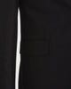Black Wool Classic Plain 3 Piece Men's Suit-Makrom