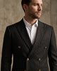 Black 2 Piece Stripe Double Breasted Men's Suit
