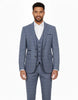 Blue 3 Piece Check Suit-Makrom