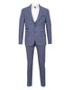 Blue 3 Piece Check Suit-Makrom