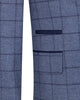 Blue 3 Piece Check Suit-Makrom