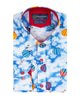 Blue Ballon Print Shirt with Matching Handkerchief-Makrom