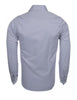Blue Casual Twill Double Cuff Long Sleeve Shirt-Makrom