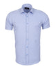 Blue Classic Twill Short Sleeve Shirt-Makrom