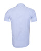 Blue Classic Twill Short Sleeve Shirt-Makrom