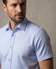 Blue Classic Twill Short Sleeve Shirt