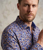Blue Colourful Ink Print Men's Shirt
