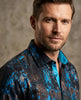 Blue Crust Print Men's Shirt