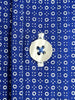 Blue Double Collar Mini Polka Dot Men's Shirt-Makrom