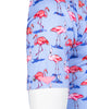 Blue Flamingo Print Short Sleeve Shirt-Makrom