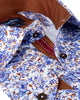 Blue Floral Print with Matching Handkerchief-Makrom