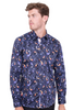 Blue Japanese Fish Print with Matching Handkerchief-Makrom