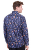 Blue Japanese Fish Print with Matching Handkerchief-Makrom