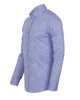 Blue Linen Long Sleeve Shirt with Matching Handkechief-Makrom