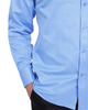 Blue Plain Double Cuff Shirt-Makrom