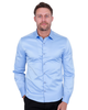Blue Plain Pure Cotton Men's Shirt-Makrom