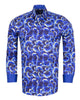 Blue Poppy Print with Matching Handkerchief-Makrom