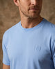 Blue Round Neck Plain T Shirt